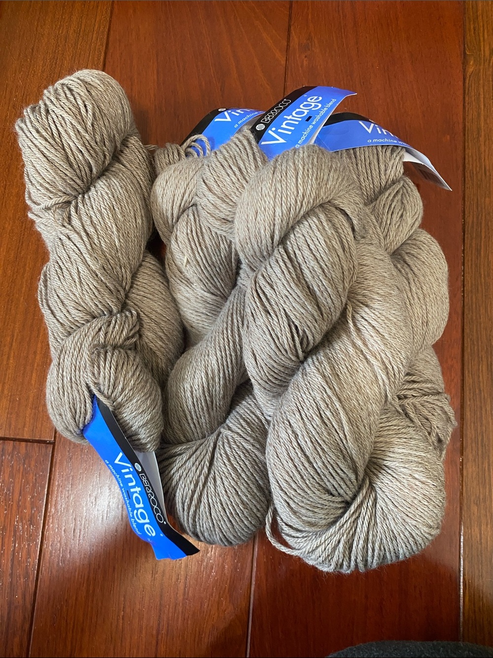 Berroco Vintage 4 Yarn Skeins - Taupe Beige